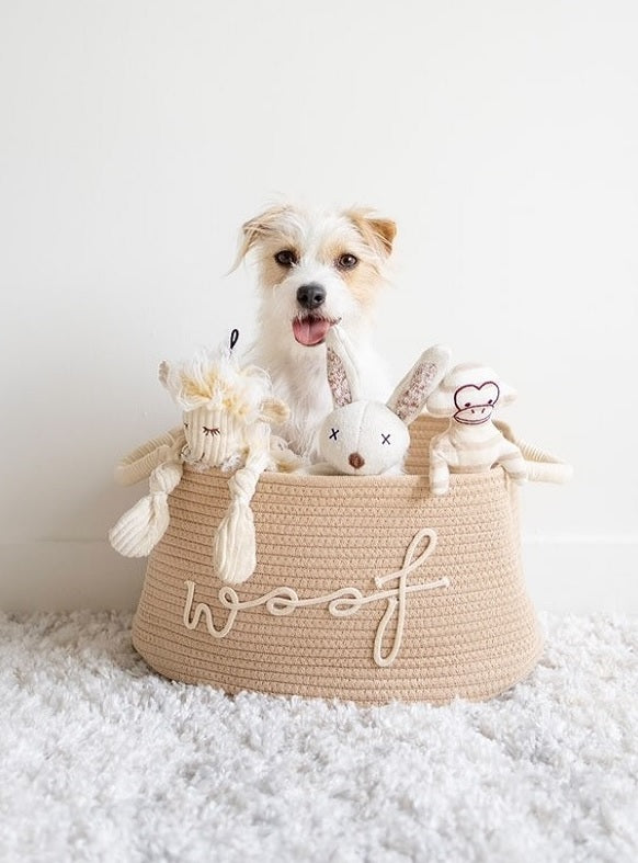 Pottery barn on sale dog toy basket